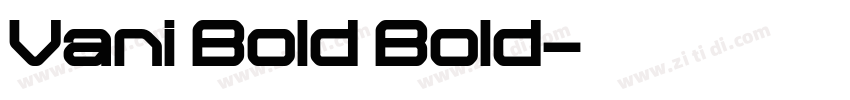 Vani Bold Bold字体转换